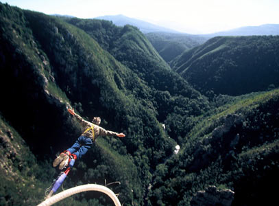 Take a deep breath ~ bungee jump from the Storms River Bridge