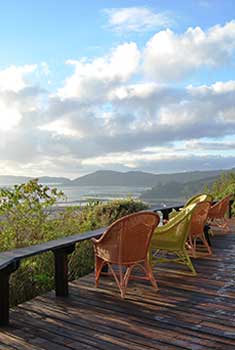 Looking out across the Knysna Lagoon towards the Heads